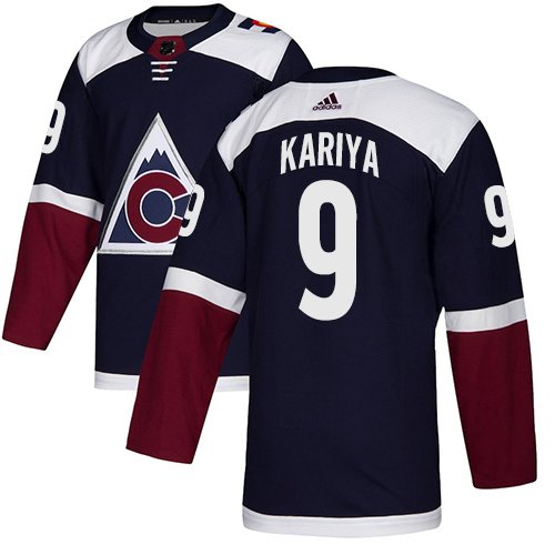 Adidas Avalanche #9 Paul Kariya Navy Alternate Authentic Stitched NHL Jersey - AVS53