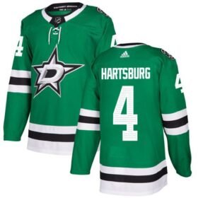 Adidas Stars #4 Craig Hartsburg Green Home Authentic Stitched NHL Jersey - DLS73