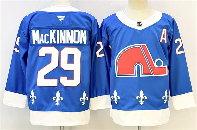 Blue Colorado Avalanche #29 Nathan MacKinnon 2025/26 With A Patch Alternate Stitched Jersey - AVS297