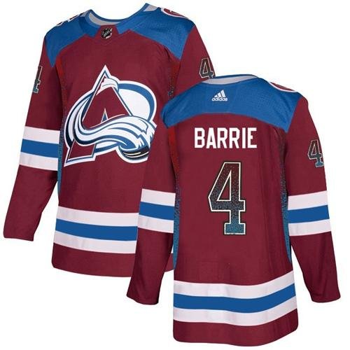 Adidas Avalanche #4 Tyson Barrie Burgundy Home Authentic Drift Fashion Stitched NHL Jersey - AVS217