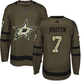 Adidas Stars #7 Neal Broten Green Salute to Service Stitched NHL Jersey - DLS41