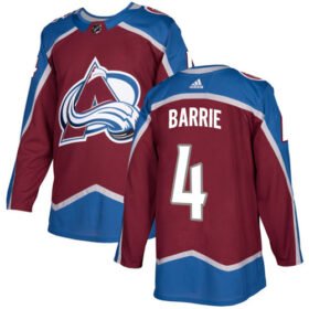 Adidas Avalanche #4 Tyson Barrie Burgundy Home Authentic Stitched NHL Jersey - AVS63