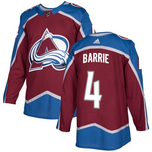 Adidas Avalanche #4 Tyson Barrie Burgundy Home Authentic Stitched NHL Jersey - AVS63
