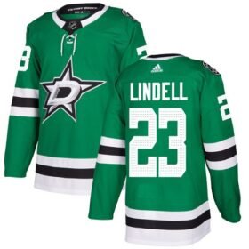 Adidas Stars #23 Esa Lindell Green Home Authentic Stitched NHL Jersey - DLS93