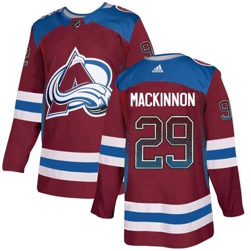 Adidas Avalanche #29 Nathan MacKinnon Burgundy Home Authentic Drift Fashion Stitched NHL Jersey - AVS281