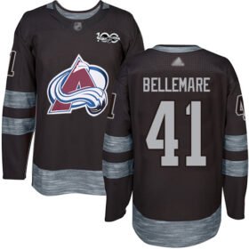 Adidas Avalanche #41 Pierre-Edouard Bellemare Black 1917-2017 100th Anniversary Stitched NHL Jersey - AVS87