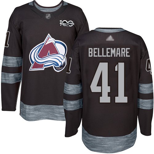 Adidas Avalanche #41 Pierre-Edouard Bellemare Black 1917-2017 100th Anniversary Stitched NHL Jersey - AVS87