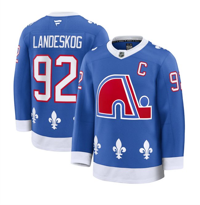 Blue Colorado Avalanche #92 Gabriel Landeskog 2025 With C Patch Alternate Stitched Jersey - AVS331