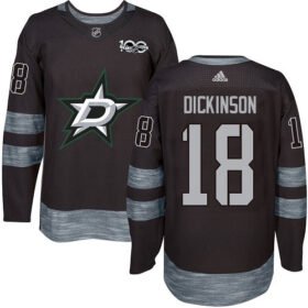 Adidas Stars #18 Jason Dickinson Black 1917-2017 100th Anniversary Stitched NHL Jersey - DLS50