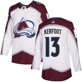 Adidas Avalanche #13 Alexander Kerfoot White Road Authentic Stitched NHL Jersey - AVS306