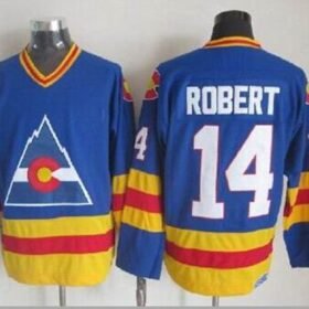 Avalanche #14 Rene Robert Blue CCM Throwback Stitched NHL Jersey - AVS321