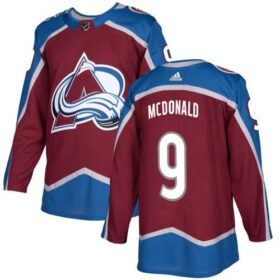 Adidas Avalanche #9 Lanny McDonald Burgundy Home Authentic Stitched NHL Jersey - AVS09