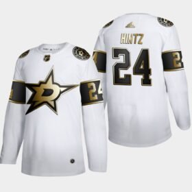 Dallas Stars #24 Roope Hintz Adidas White Golden Edition Limited Stitched NHL Jersey - DLS20