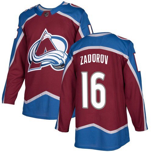 Adidas Avalanche #16 Nikita Zadorov Burgundy Home Authentic Stitched NHL Jersey - AVS78