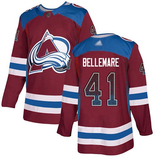 Adidas Avalanche #41 Pierre-Edouard Bellemare Burgundy Home Authentic Drift Fashion Stitched NHL Jersey - AVS102