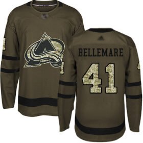 Adidas Avalanche #41 Pierre-Edouard Bellemare Green Salute to Service Stitched NHL Jersey - AVS218