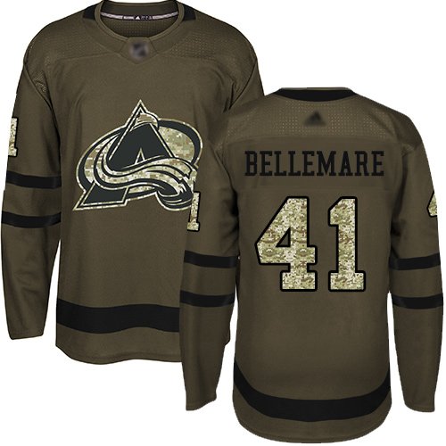 Adidas Avalanche #41 Pierre-Edouard Bellemare Green Salute to Service Stitched NHL Jersey - AVS218