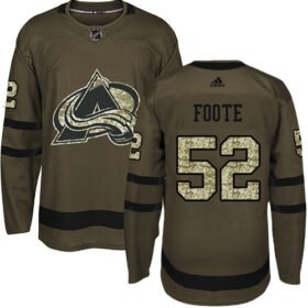 Adidas Avalanche #52 Adam Foote Green Salute to Service Stitched NHL Jersey - AVS166