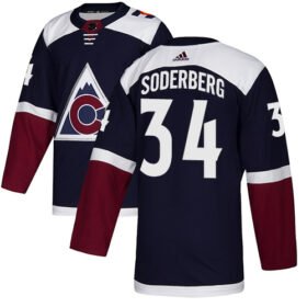 Adidas Avalanche #34 Carl Soderberg Navy Alternate Authentic Stitched NHL Jersey - AVS157