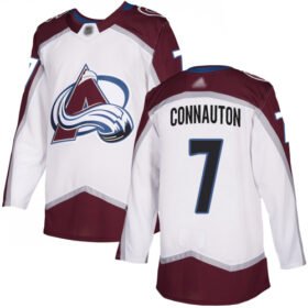 Adidas Avalanche #7 Kevin Connauton White Road Authentic Stitched NHL Jersey - AVS74