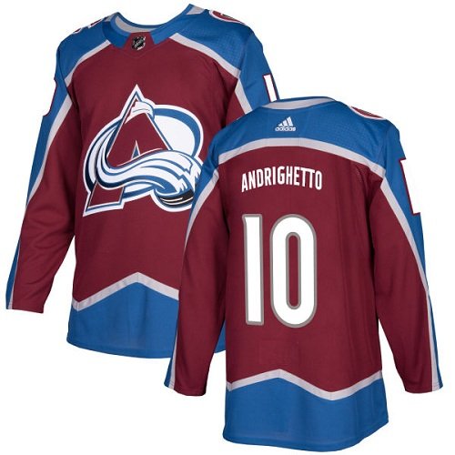 Adidas Avalanche #10 Sven Andrighetto Burgundy Home Authentic Stitched NHL Jersey - AVS90