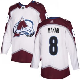 Adidas Avalanche #8 Cale Makar White Road Authentic Stitched NHL Jersey - AVS161
