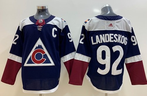 Adidas Avalanche #92 Gabriel Landeskog Navy Alternate Authentic Stitched NHL Jersey - AVS24