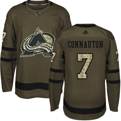 Adidas Avalanche #7 Kevin Connauton Green Salute to Service Stitched NHL Jersey - AVS69