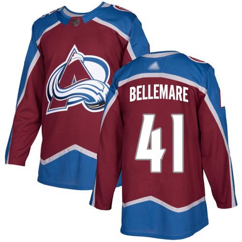 Adidas Avalanche #41 Pierre-Edouard Bellemare Burgundy Home Authentic Stitched NHL Jersey - AVS223