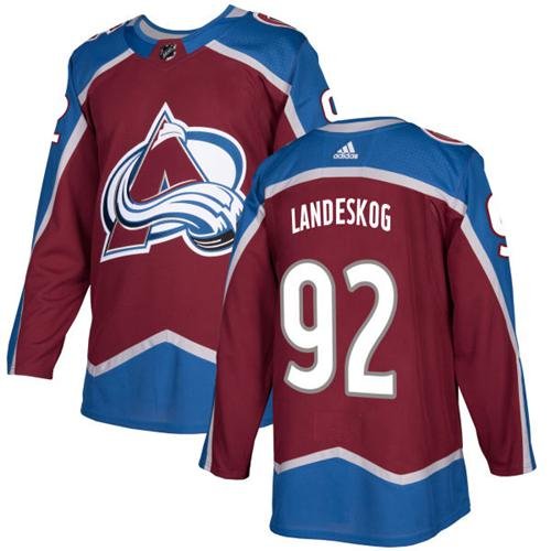 Adidas Avalanche #92 Gabriel Landeskog Burgundy Home Authentic Stitched NHL Jersey - AVS267