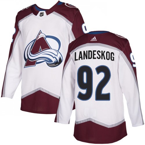Adidas Avalanche #92 Gabriel Landeskog White Road Authentic Stitched NHL Jersey - AVS130