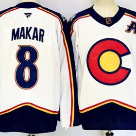 White Colorado Avalanche #8 Cale Makar 2024-25 With A Patch Reverse Retro Stitched Jersey - AVS100