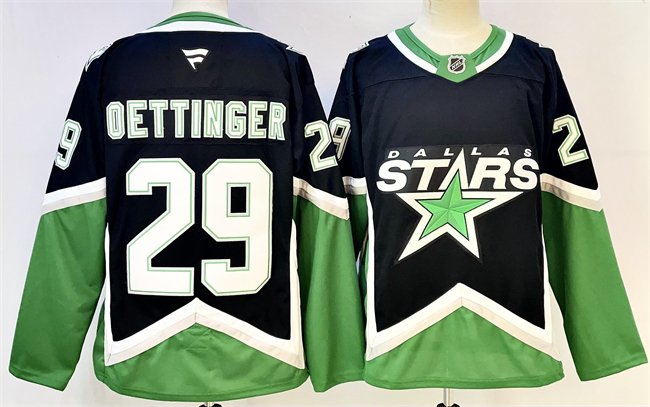 Black Dallas Stars #29 Jake Oettinger 2025/26 Alternate Stitched Hockey Jersey - DLS11
