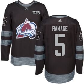 Adidas Avalanche #5 Rob Ramage Black 1917-2017 100th Anniversary Stitched NHL Jersey - AVS239