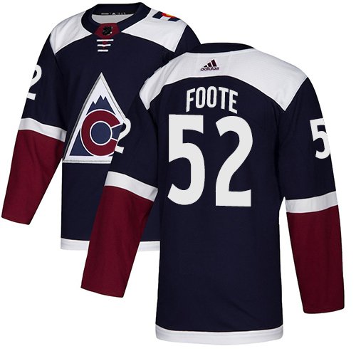 Adidas Avalanche #52 Adam Foote Navy Alternate Authentic Stitched NHL Jersey - AVS94