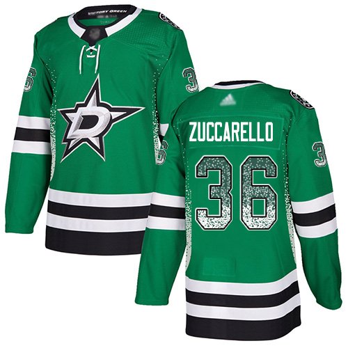 Adidas Stars #36 Mats Zuccarello Green Home Authentic Drift Fashion Stitched NHL Jersey - DLS116