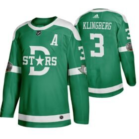 Adidas Dallas Stars #3 John Klingberg Green 2020 Winter Classic Retro NHL Jersey - DLS117