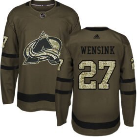 Adidas Avalanche #27 John Wensink Green Salute to Service Stitched NHL Jersey - AVS194