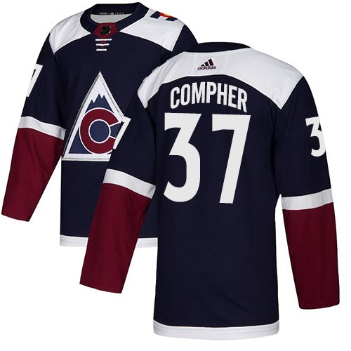 Adidas Avalanche #37 J.T. Compher Navy Alternate Authentic Stitched NHL Jersey - AVS182