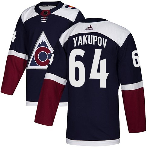 Adidas Avalanche #64 Nail Yakupov Navy Alternate Authentic Stitched NHL Jersey - AVS312