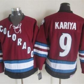 Avalanche #9 Paul Kariya Red CCM Throwback Stitched NHL Jersey - AVS209