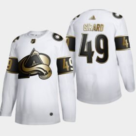 Colorado Avalanche #49 Samuel Girard Adidas White Golden Edition Limited Stitched NHL Jersey - AVS277