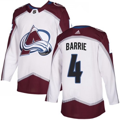 Adidas Avalanche #4 Tyson Barrie White Road Authentic Stitched NHL Jersey - AVS195