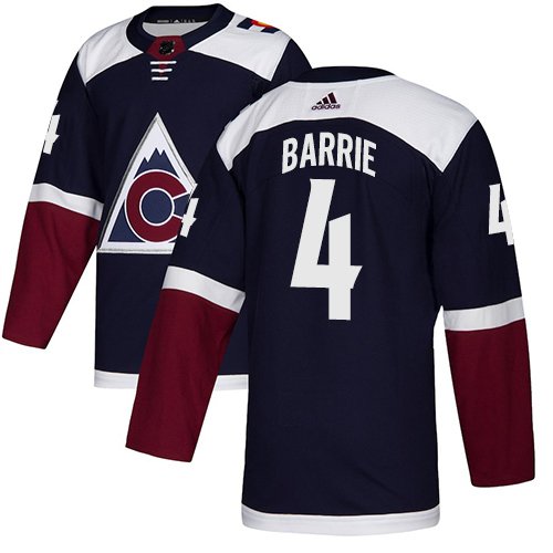 Adidas Avalanche #4 Tyson Barrie Navy Alternate Authentic Stitched NHL Jersey - AVS307