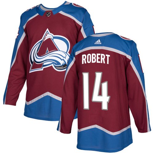 Adidas Avalanche #14 Rene Robert Burgundy Home Authentic Stitched NHL Jersey - AVS103