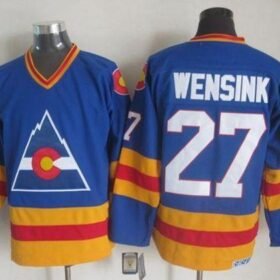 Avalanche #27 John Wensink Blue CCM Throwback Stitched NHL Jersey - AVS159