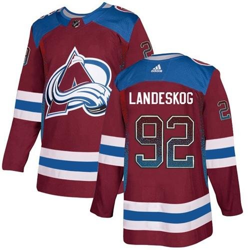 Adidas Avalanche #92 Gabriel Landeskog Burgundy Home Authentic Drift Fashion Stitched NHL Jersey - AVS302