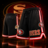 [Black] San Francisco 49ers Classic Basketball Shorts - Embroidered - BKS01