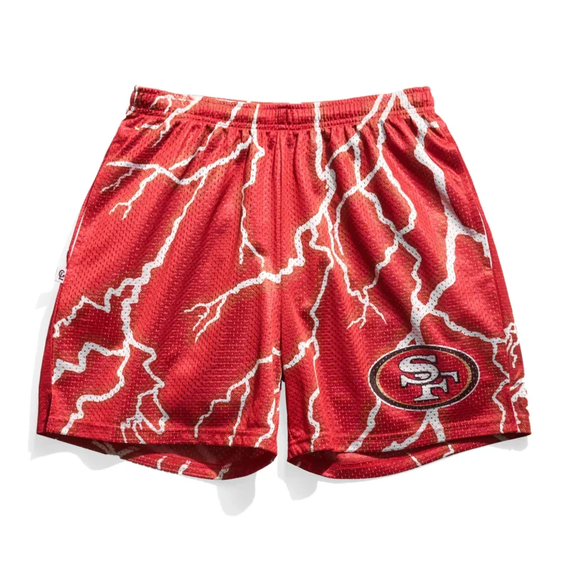 San Francisco 49ers Lightning Retro Shorts - BKS06