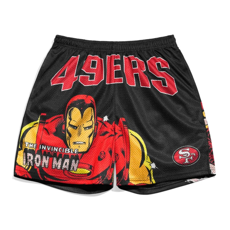 San Francisco 49ers & Iron Man Retro Shorts - BKS08